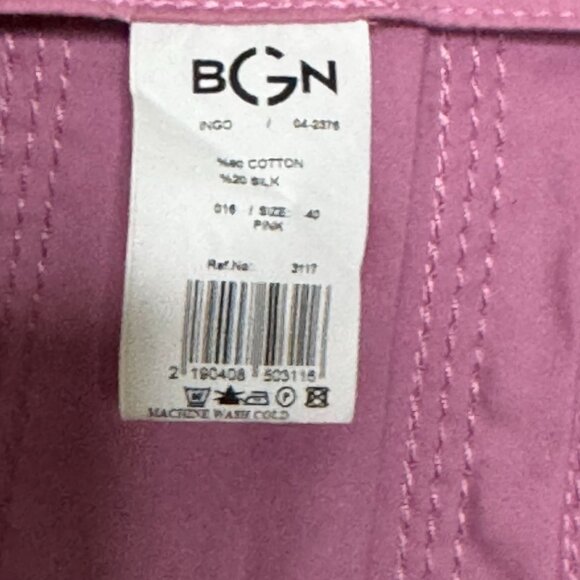 BGN First Pink Cotton Silk Asymmetrical Pleated True Wrap Mini Skirt Size 8 - Picture 9 of 10